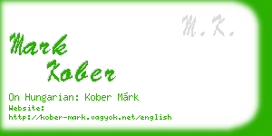 mark kober business card
